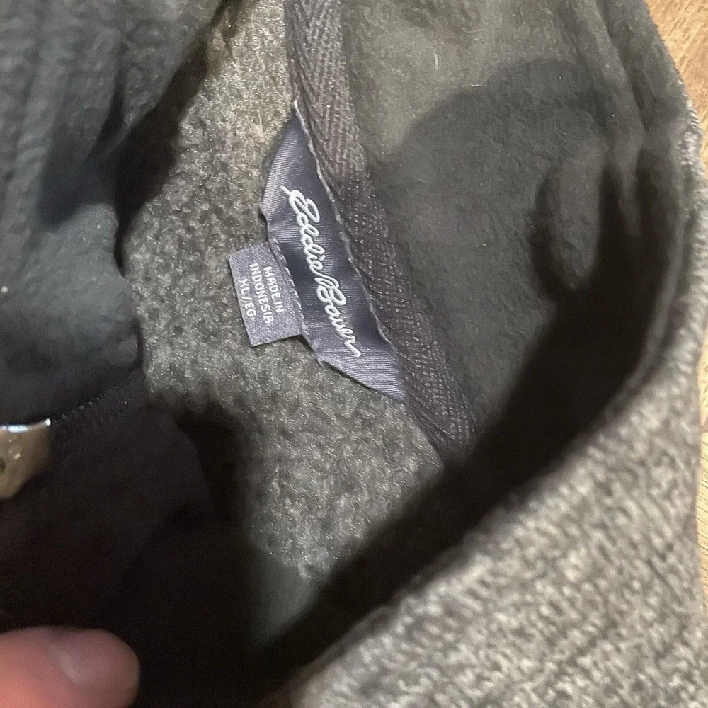 Eddie Bauer‎ Sweater 1/2 Zip Mock Neck Fleece Pullover Chest Pocket Mens XL